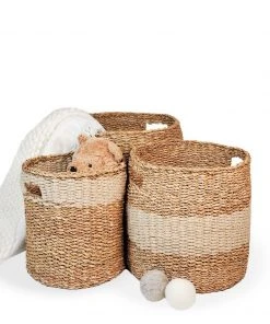 Korissa Savar Hamper Basket With Handle Set - Natural 12 Korissa Savar Hamper Basket With Handle Set - Natural