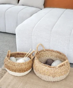 Korissa Ula Floor Basket Set - Natural
