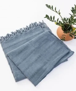 Amante Marketplace Kurios Turkish Towel / Blanket - Denim