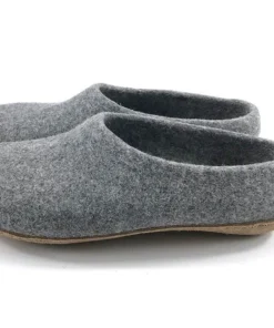 Kyrgies Men's Molded Sole High Back Wool Slippers - Gray 3 Kyrgies Men's Molded Sole High Back Wool Slippers - Gray