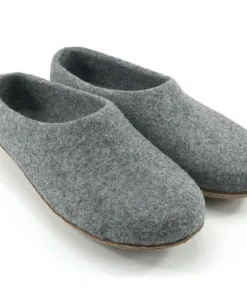 Kyrgies Men's Molded Sole High Back Wool Slippers - Gray 2 Kyrgies Men's Molded Sole High Back Wool Slippers - Gray