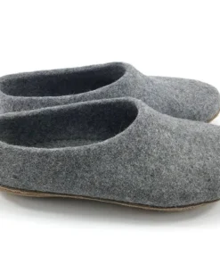 Kyrgies Men's Molded Sole High Back Wool Slippers - Gray 4 Kyrgies Men's Molded Sole High Back Wool Slippers - Gray