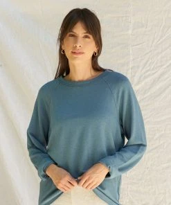 LA Relaxed Raw Modal Raglan Sweatshirt