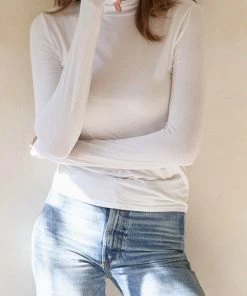 LA Relaxed Smooth Modal Jersey Turtleneck