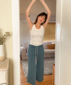 LA Relaxed Wide Leg Modal Crop Pant New Arrivals