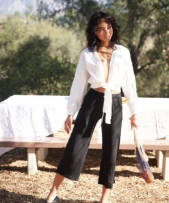 LA Relaxed Wide Leg Modal Crop Pant New Arrivals