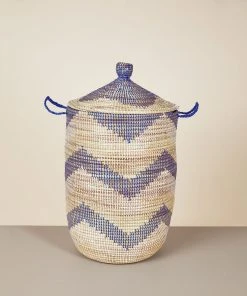 Mbare Large Patterned Hamper Basket