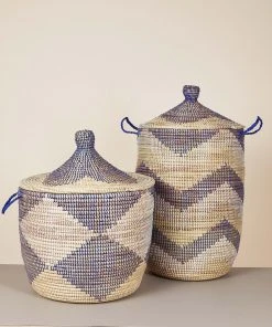 Mbare Large Patterned Hamper Basket