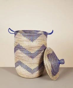 Mbare Large Patterned Hamper Basket