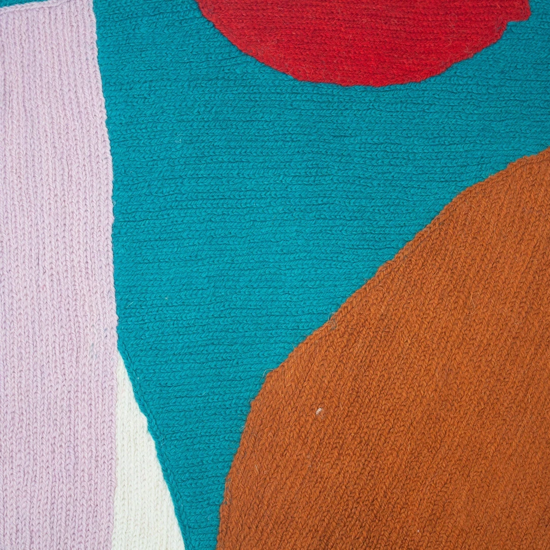 Leah Singh Home Goods Blah Blah Shapes Wool Throw Pillow Cover 5 Leah Singh Home Goods Blah Blah Shapes Wool Throw Pillow Cover