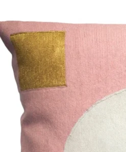 Leah Singh Daphne Gold Square Wool Throw Pillow Cover Home Goods