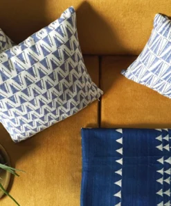 Leah Singh Indigo Lumbar Pillow Cover - Deep