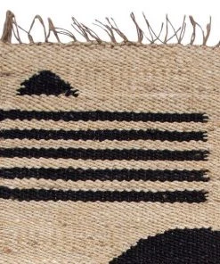 Leah Singh Lola Jute Rug - Circle + Lines