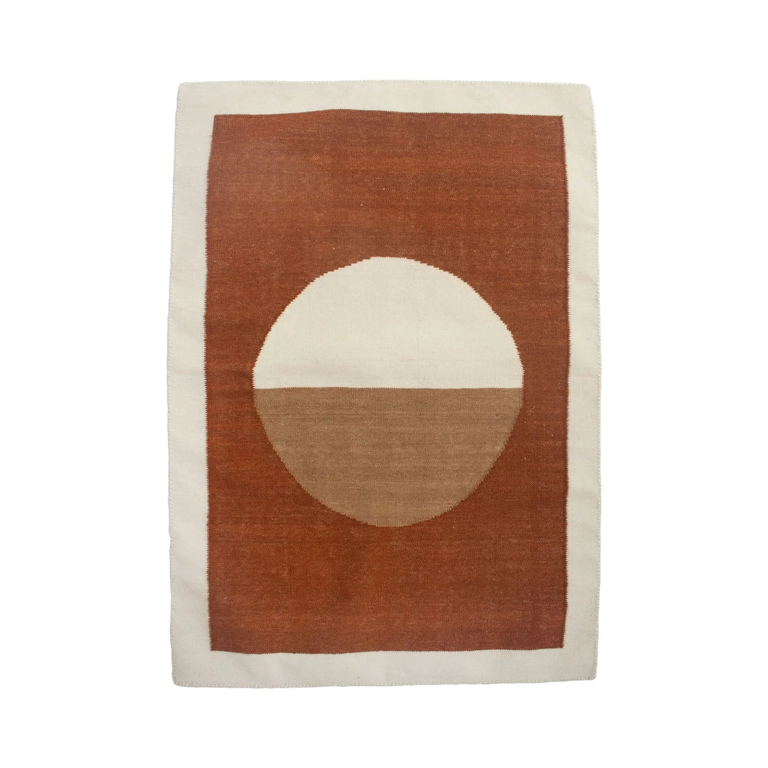 Leah Singh Luna Circle Wool Rug - Ochre Home Goods Leah Singh Luna Circle Wool Rug - Ochre Home Goods