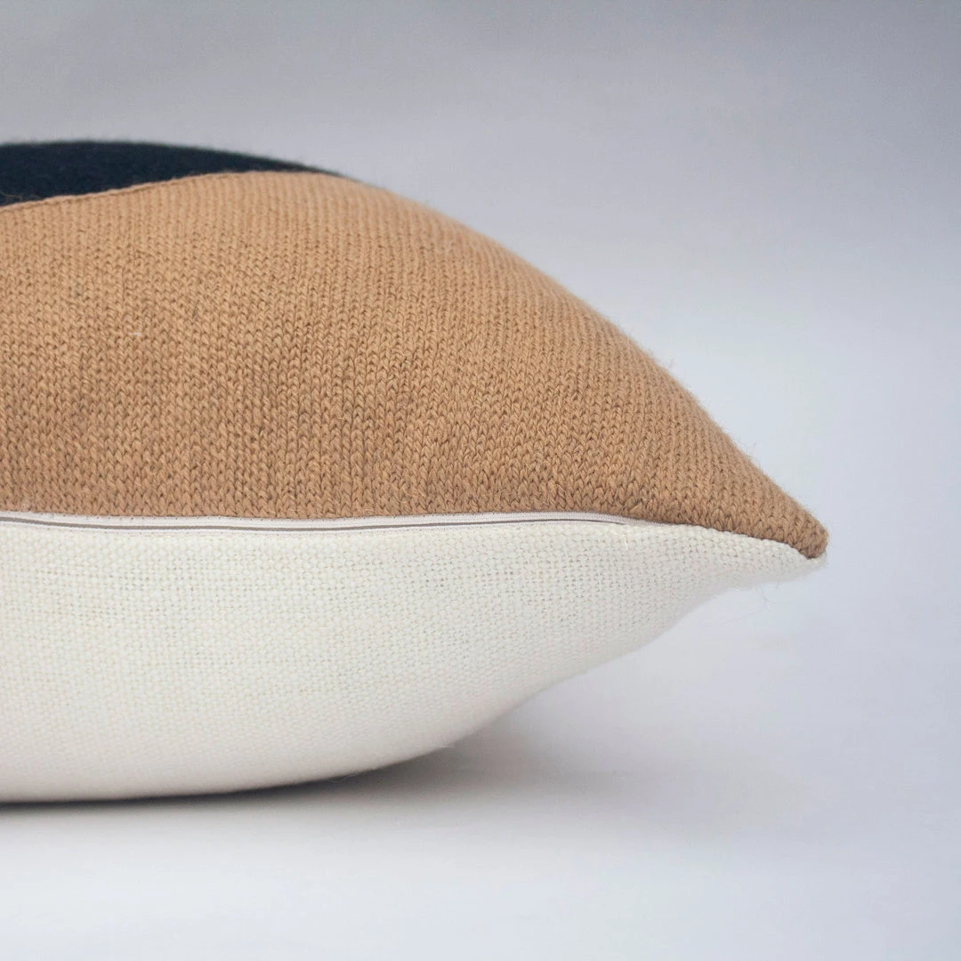 Leah Singh Marianne Circle Wool Throw Pillow Cover - Black Home Goods Leah Singh Marianne Circle Wool Throw Pillow Cover - Black Home Goods