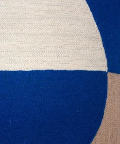 Leah Singh Marianne Circle Wool Throw Pillow Cover - Blue 3 Leah Singh Marianne Circle Wool Throw Pillow Cover - Blue