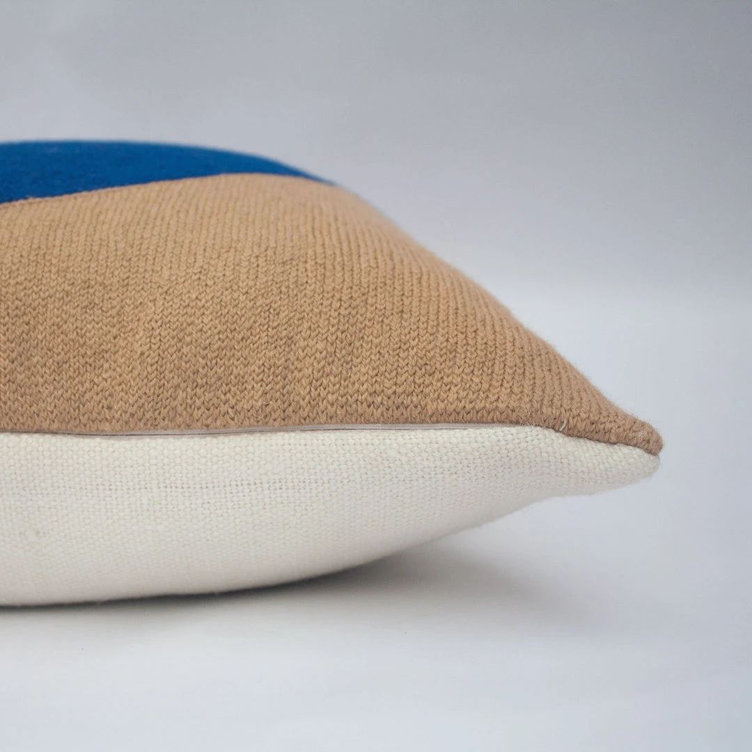 Leah Singh Marianne Circle Wool Throw Pillow Cover - Blue Leah Singh Marianne Circle Wool Throw Pillow Cover - Blue