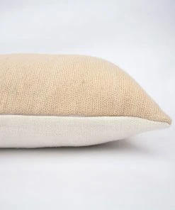 Leah Singh Home Goods Marianne Triangle Wool Lumbar Pillow Cover - Ochre