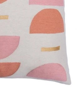 Leah Singh Melanie Wool Floor Pillow Cover - Coral Home Goods