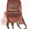 Purse & Clutch Leather Backpack - Russet Brown Handcrafted