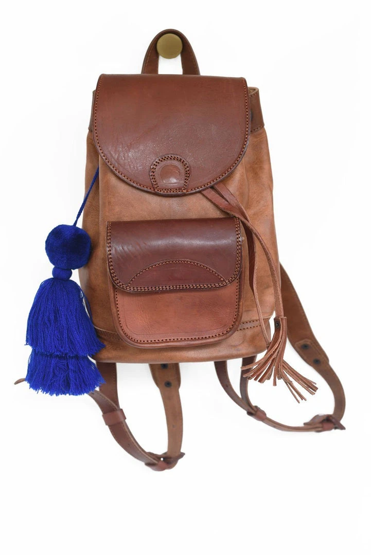 Purse & Clutch Leather Backpack - Russet Brown Handcrafted 7 Purse & Clutch Leather Backpack - Russet Brown Handcrafted