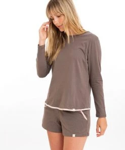 Leena & Lu Best Sellers Pima Long Sleeve Shirt - Dusk