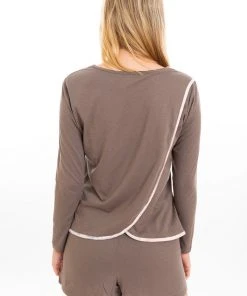 Leena & Lu Best Sellers Pima Long Sleeve Shirt - Dusk