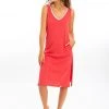 Leena & Lu Pima Long Dress - Coral BIPOC Owned