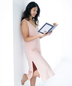 Leena & Lu BIPOC Owned Pima Long Dress - Shell