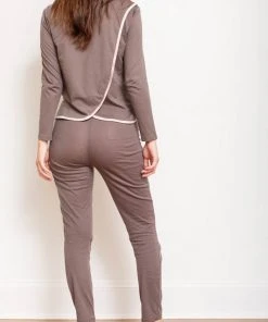 Leena & Lu Best Sellers Pima Long Sleeve And Pants Pajama Set