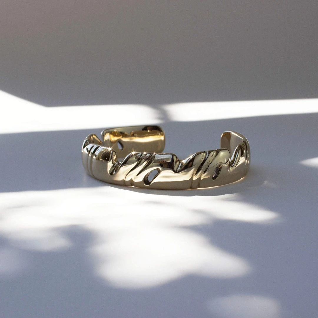 L.Greenwalt Jewelry Abstract Monstera Cuff 3 L.Greenwalt Jewelry Abstract Monstera Cuff