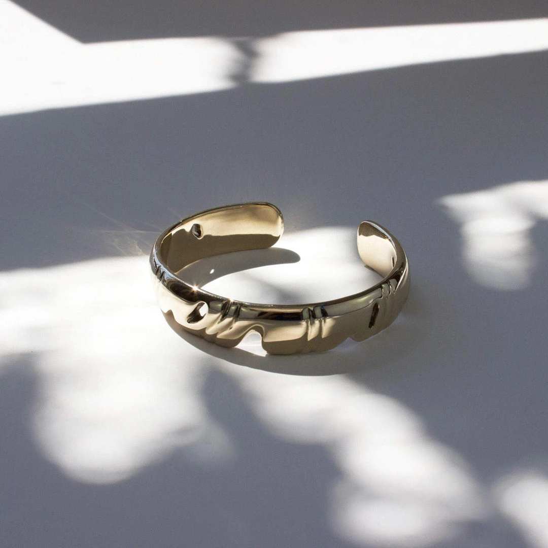 L.Greenwalt Jewelry Abstract Monstera Cuff 1 L.Greenwalt Jewelry Abstract Monstera Cuff