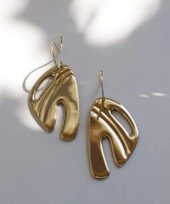 L.Greenwalt Jewelry Abstract Monstera Earrings Special Occasion