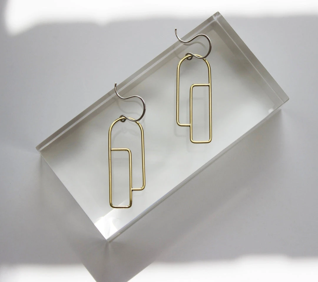 L.Greenwalt Jewelry Streamline Long Profile Earrings 8 L.Greenwalt Jewelry Streamline Long Profile Earrings