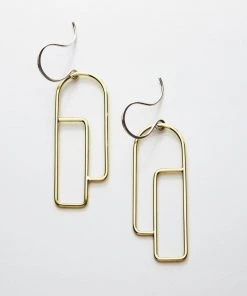 L.Greenwalt Jewelry Streamline Long Profile Earrings