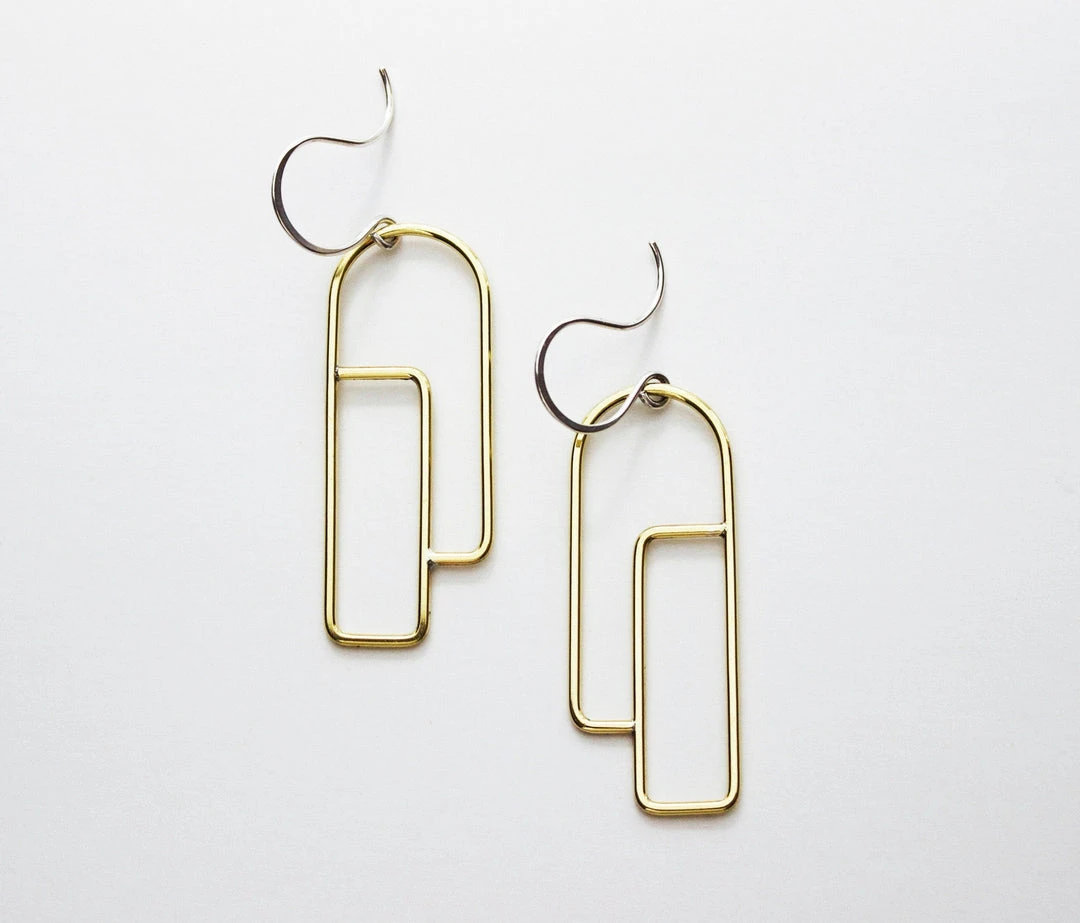 L.Greenwalt Jewelry Streamline Long Profile Earrings 1 L.Greenwalt Jewelry Streamline Long Profile Earrings