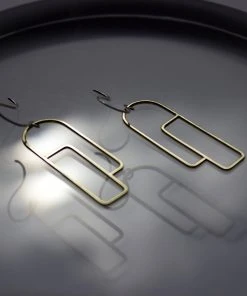 L.Greenwalt Jewelry Streamline Long Profile Earrings