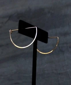 L.Greenwalt Jewelry Crescent Hoop Earrings Best Sellers