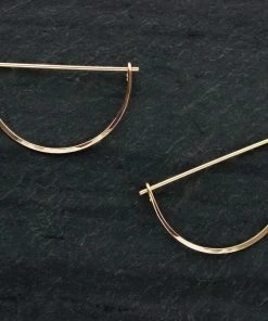 L.Greenwalt Jewelry Crescent Hoop Earrings Best Sellers