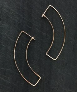L.Greenwalt Jewelry Curve Gold Earrings