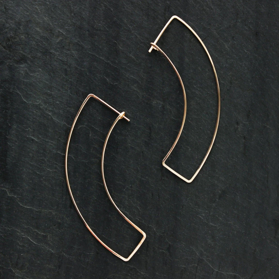 L.Greenwalt Jewelry Curve Gold Earrings 1 L.Greenwalt Jewelry Curve Gold Earrings