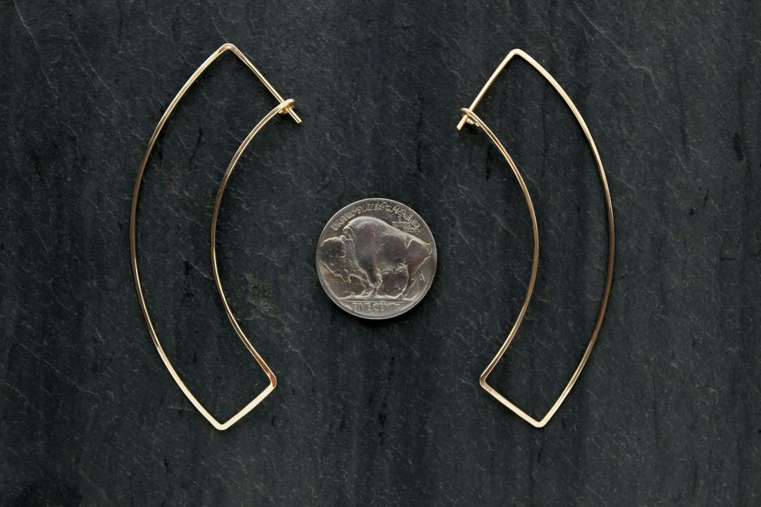 L.Greenwalt Jewelry Curve Gold Earrings 3 L.Greenwalt Jewelry Curve Gold Earrings