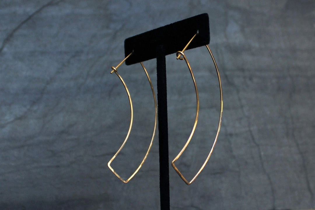 L.Greenwalt Jewelry Curve Gold Earrings 2 L.Greenwalt Jewelry Curve Gold Earrings