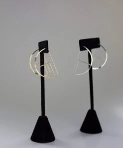 L.Greenwalt Jewelry Streamline Round Profile Earrings