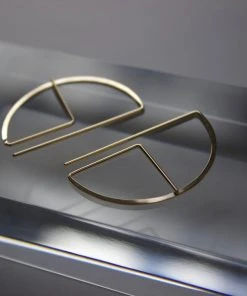 L.Greenwalt Jewelry Streamline Round Profile Earrings