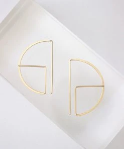 L.Greenwalt Jewelry Streamline Round Profile Earrings