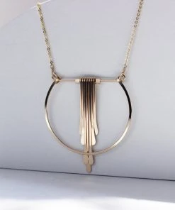 L.Greenwalt Jewelry Handcrafted Crescent Cascade Necklace