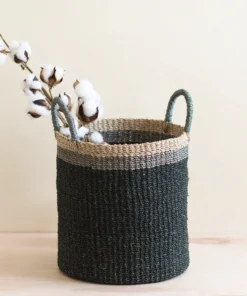 LIKHÂ Black Floor Basket With Handles Home Goods