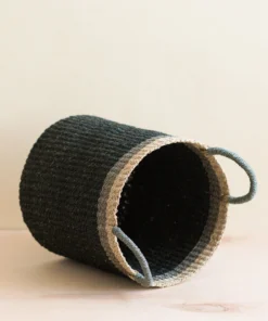 LIKHÂ Black Floor Basket With Handles Home Goods