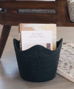 LIKHÂ Black Scallop Basket Home Goods